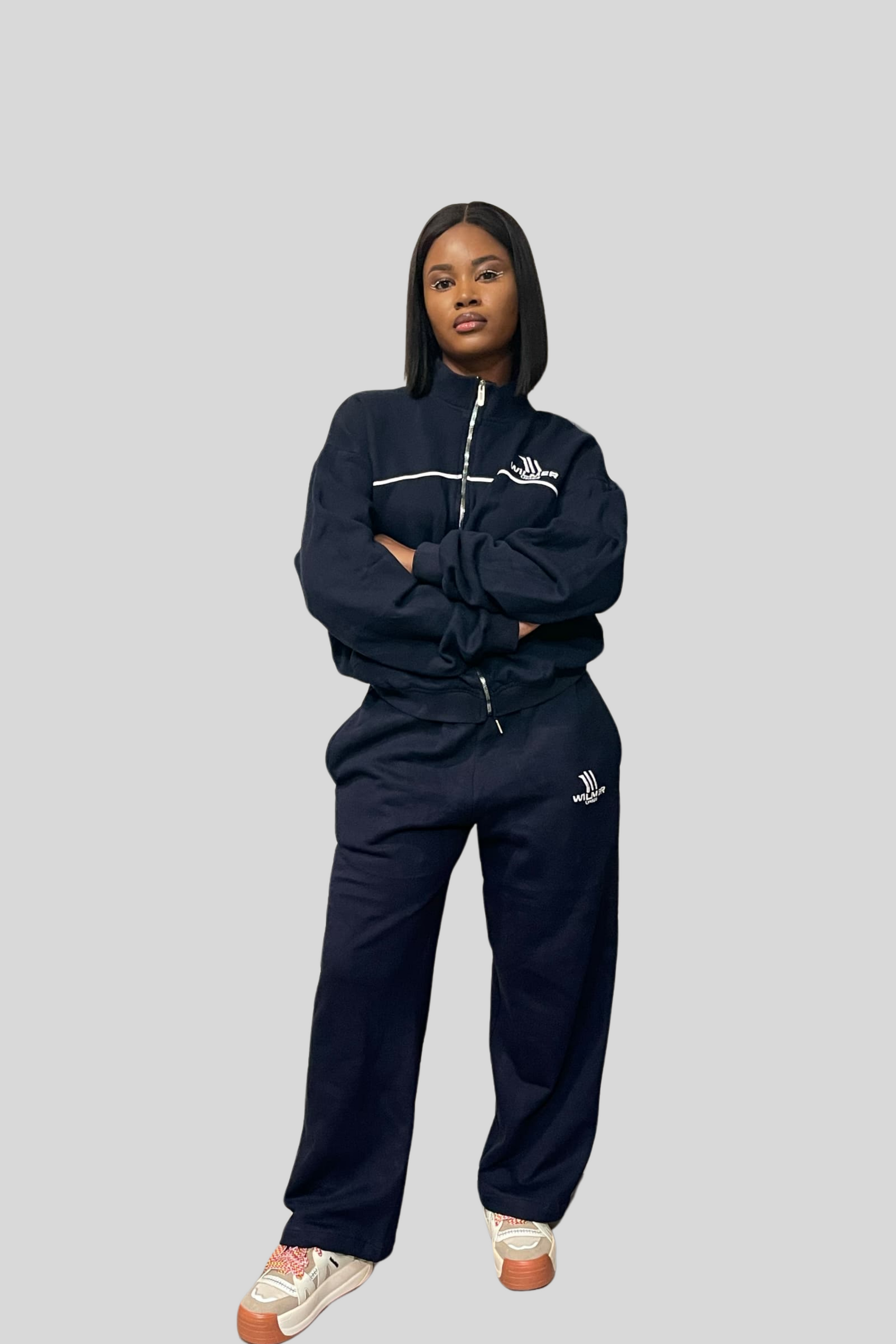 WILMER Contrast Sweatshirt Full-Zip